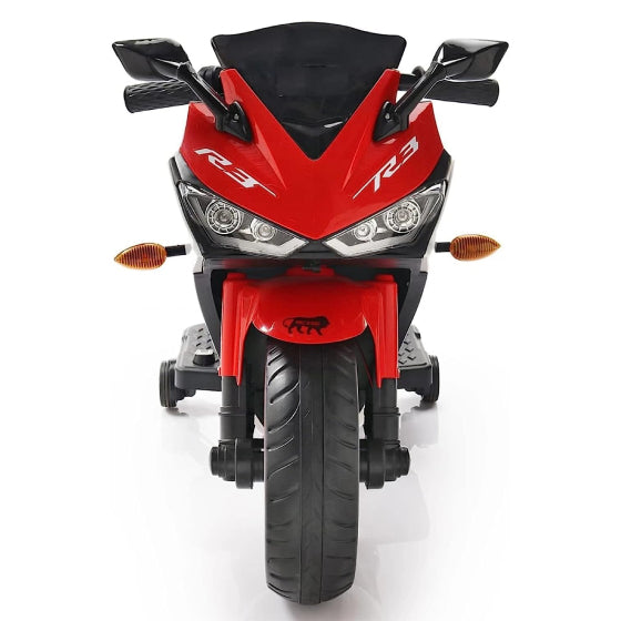 Don't Cry R3 Electric Toy Bike for Kids – Ride-on Motorcycle with Music, Lights & Safety Features (Red) - Don't Cry