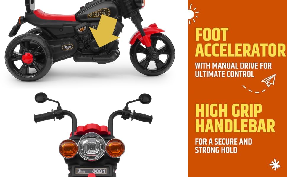 Goldwing Battery Operated Ride-On Electric Bike for Kids