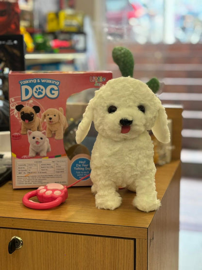 Talking & Walking Intelligent Plush Dog Toy for Kids – Realistic Barking & Repeating Puppy