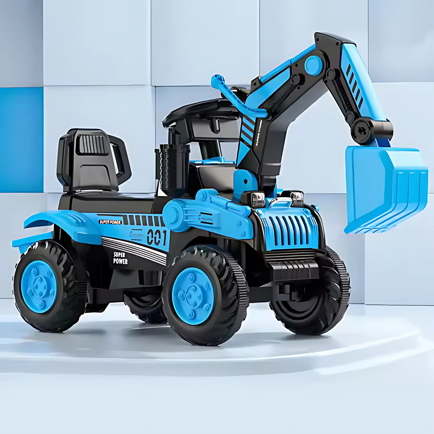 Durable JCB Rider 2025 kids’ electric car with 6V battery, suitable for boys and girls.