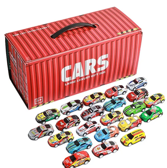 Diecast Mini Car Collection Container Pull Back Tin Car Alloy Racing Club Plastic Carry