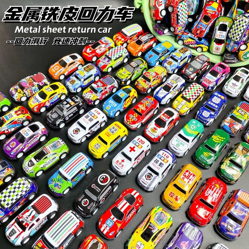 Diecast Mini Car Collection Container Pull Back Tin Car Alloy Racing Club Plastic Carry