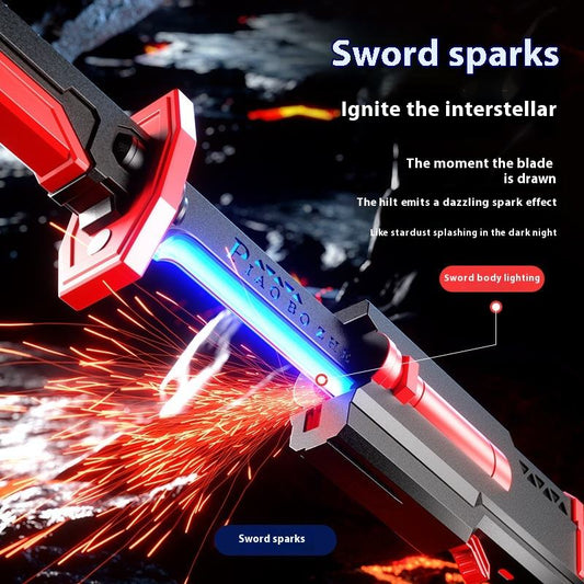 Spark Sword Multicolor Light Sabers Toy Flash Samurai Realistic Smoke