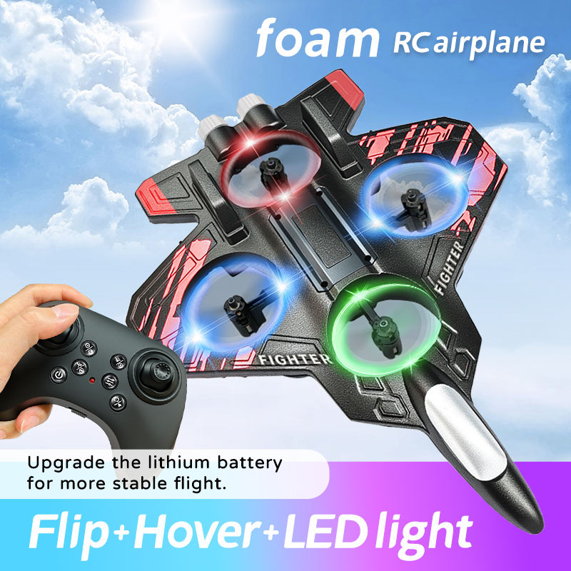 Remote Control Airplane RC Fighter Jet with LED Lights