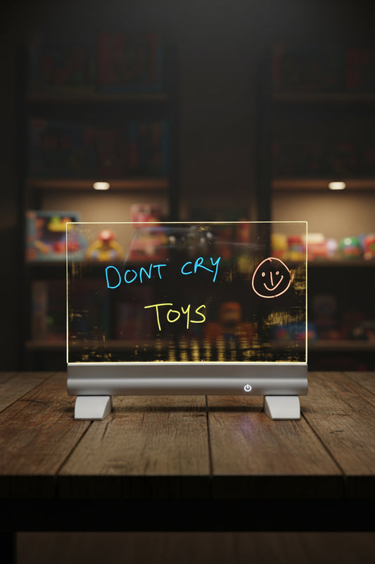 LED Writing Board for Kids & Home – Reusable Neon Message Slate with Color Pens