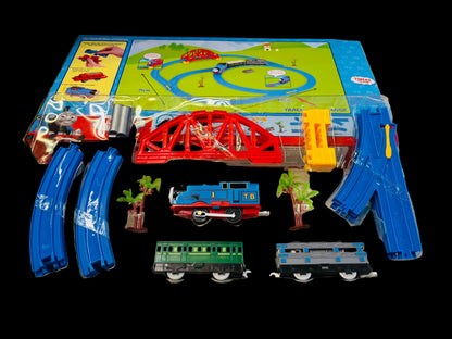 Electric Train Track Toy Set for Kids – Battery Operated Tomas Train with Track & Bridge
