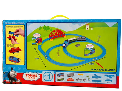 Electric Train Track Toy Set for Kids – Battery Operated Tomas Train with Track & Bridge