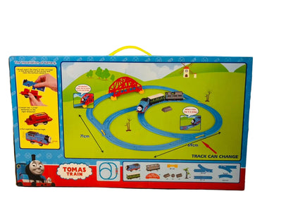 Electric Train Track Toy Set for Kids – Battery Operated Tomas Train with Track & Bridge