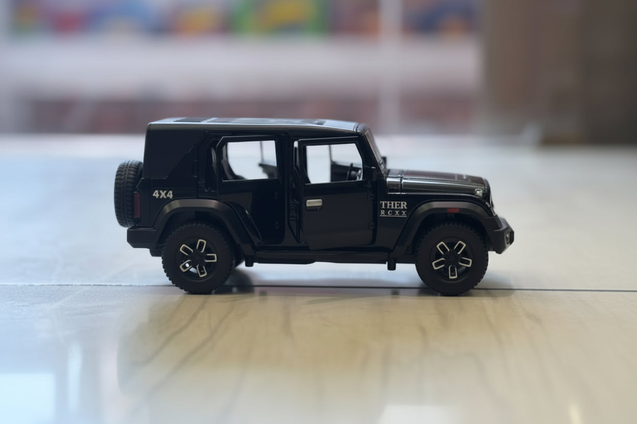 RC Thar Toy Car for Kids – Remote Control Die Cast SUV with Lights & Openable Doors
