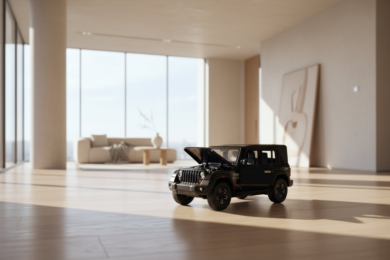 RC Thar Toy Car for Kids – Remote Control Die Cast SUV with Lights & Openable Doors