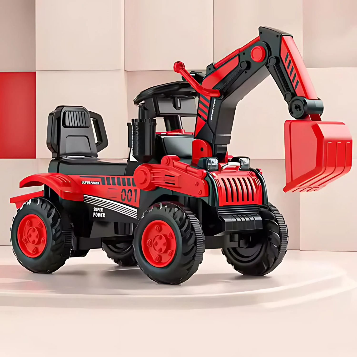 JCB Rider 2025 electric ride-on car for kids aged 3 to 7 years, designed for independent driving without remote control.