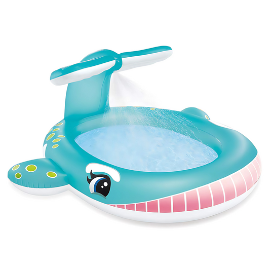 Whale-Shaped Inflatable Swimming Pool with Sprinkler