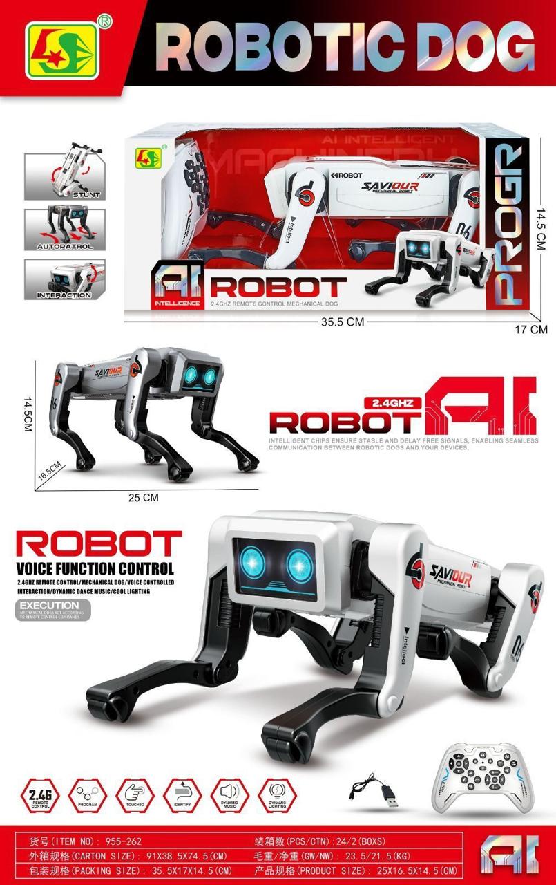 AI Intelligent Robot Dog Toy with Remote Control, Music & Interactive Features