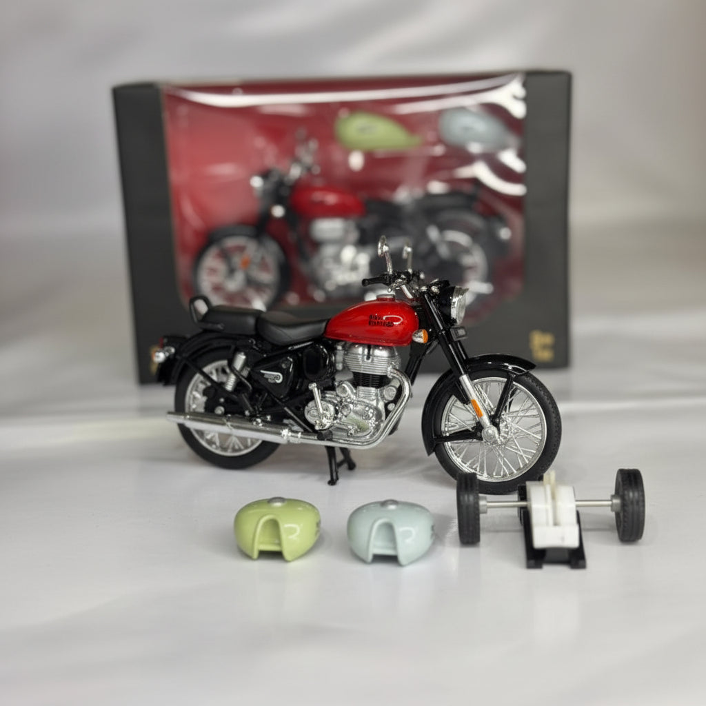 Mini Royal Enfield Bullet Die-Cast Bike Toy
