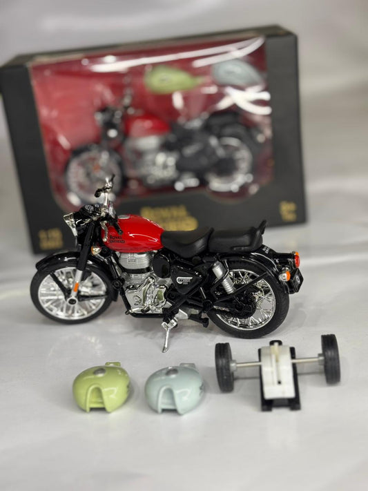 Mini Royal Enfield Bullet Die-Cast Bike Toy