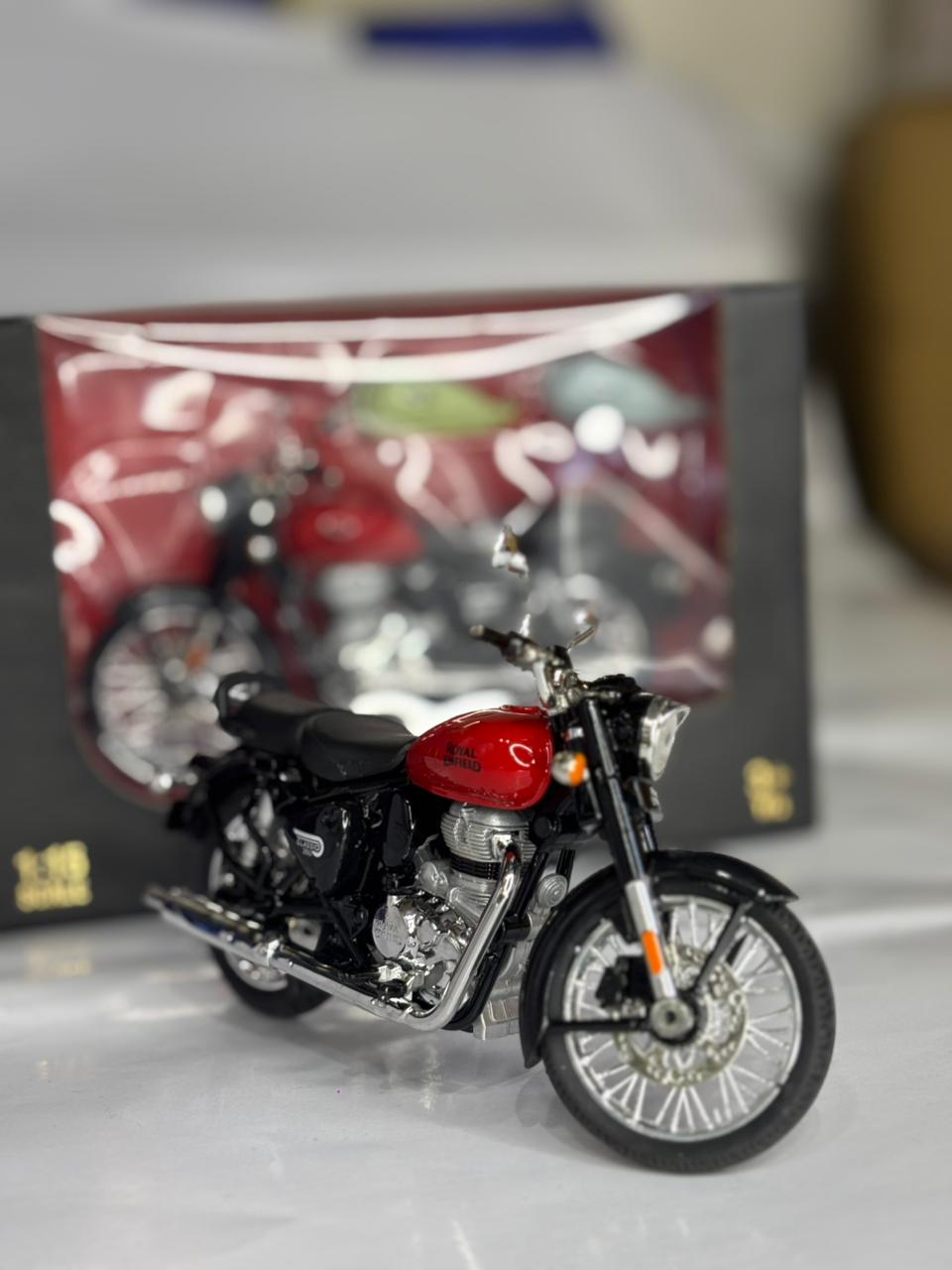 Mini Royal Enfield Bullet Die-Cast Bike Toy