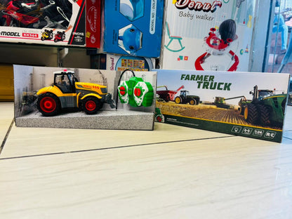 Remote Control Farmer Tractor Toy for Kids – RC Farming Truck with Lights & Steering Control