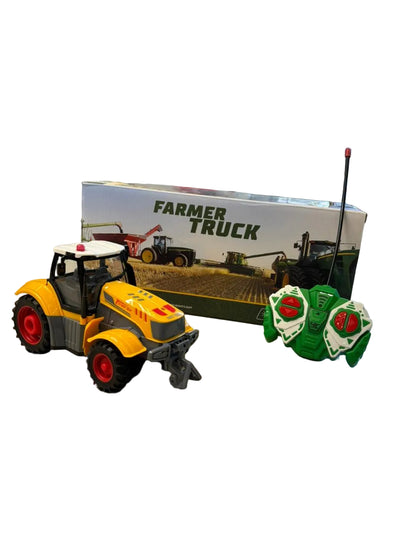 Remote Control Farmer Tractor Toy for Kids – RC Farming Truck with Lights & Steering Control