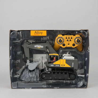 Remote Control Excavator Toy for Kids – Alloy Construction Digger with Lights & Sound