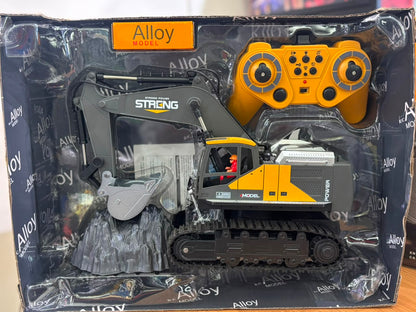 Remote Control Excavator Toy for Kids – Alloy Construction Digger with Lights & Sound