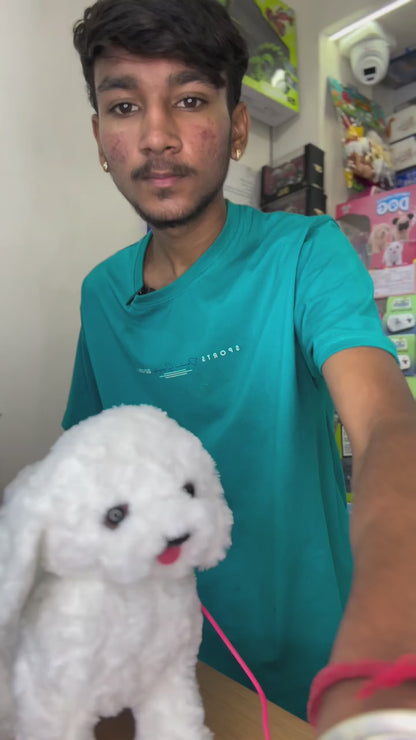 Talking & Walking Intelligent Plush Dog Toy for Kids – Realistic Barking & Repeating Puppy