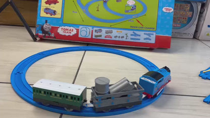 Electric Train Track Toy Set for Kids – Battery Operated Tomas Train with Track & Bridge