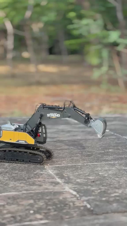 Remote Control Excavator Toy for Kids – Alloy Construction Digger with Lights & Sound