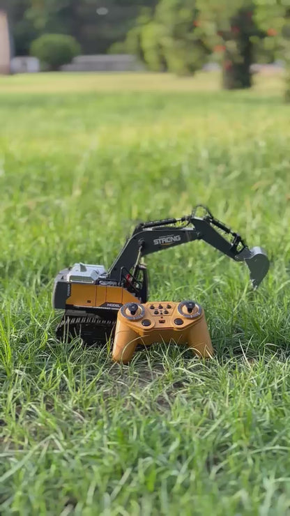 Remote Control Excavator Toy for Kids – Alloy Construction Digger with Lights & Sound