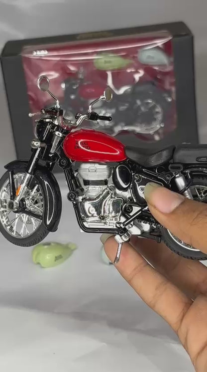 Mini Royal Enfield Bullet Die-Cast Bike Toy