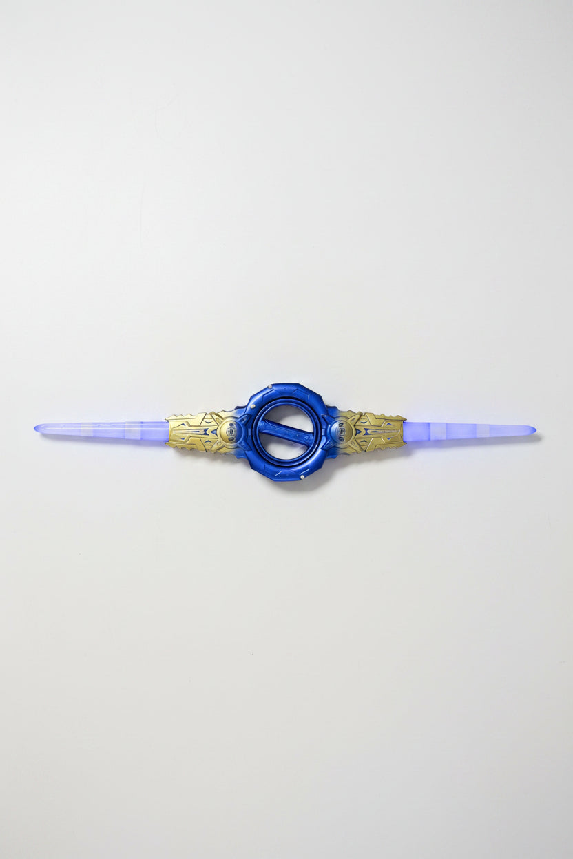 Light & Spark Rotating Double-Edged Sword Toy for Kids – Musical LED Action Sword