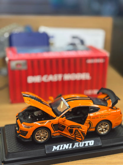 Die-Cast Sports Car Model – Metal Body with Light, Sound & Openable Doors