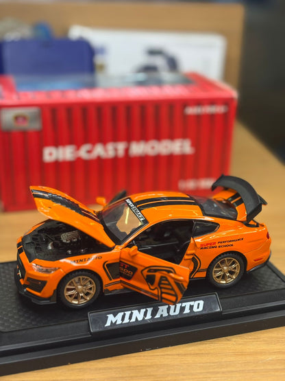 Die-Cast Sports Car Model – Metal Body with Light, Sound & Openable Doors