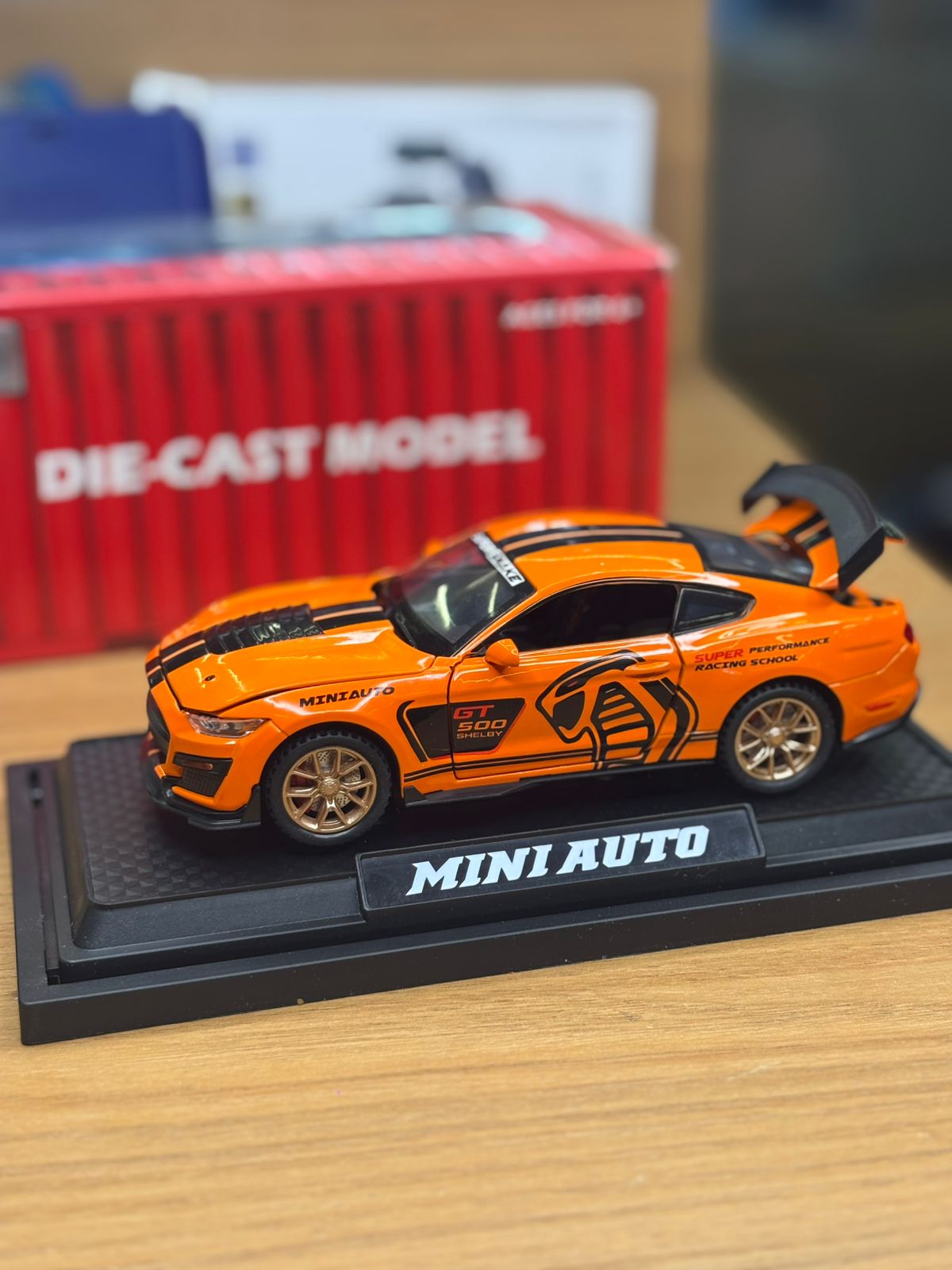 Die-Cast Sports Car Model – Metal Body with Light, Sound & Openable Doors