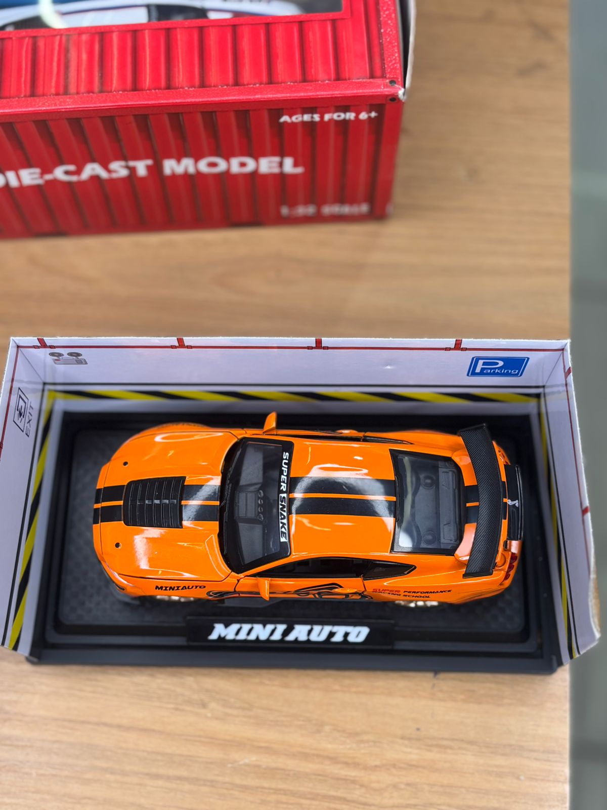 Die-Cast Sports Car Model – Metal Body with Light, Sound & Openable Doors