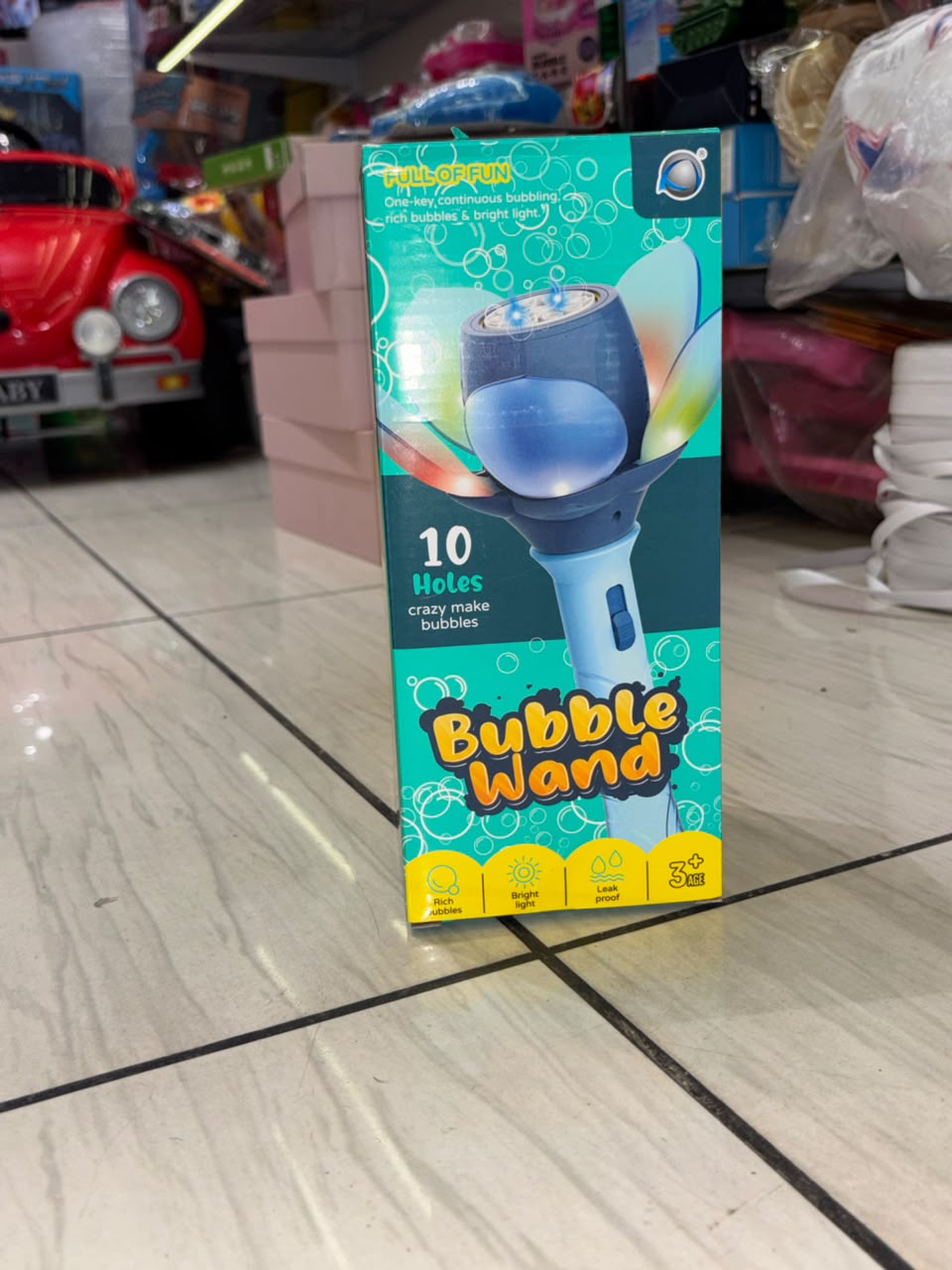 LED Rose Bubble Wand | Automatic Bubble Machine Toy | USB Rechargeable | 10 Bubble Holes