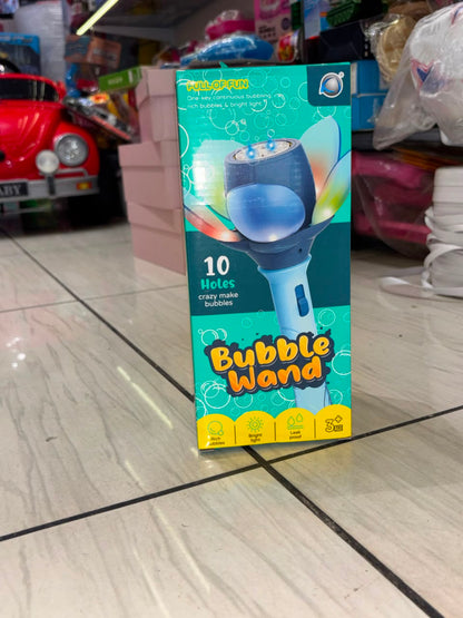 LED Rose Bubble Wand | Automatic Bubble Machine Toy | USB Rechargeable | 10 Bubble Holes